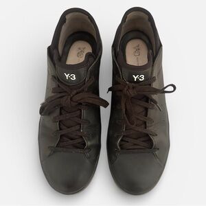 Y-3 Yohji Yamamoto Adidas Women’s Smooth Court Sneakers Black Leather Size 8